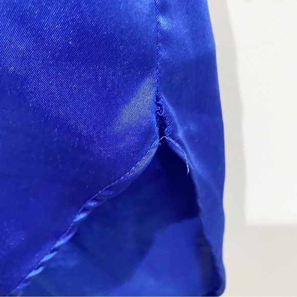 VICTORIA’S SECRET Vintage Blue Sleep Shirt Gold Label Sheer Sleeves Size Small - Picture 6 of 10